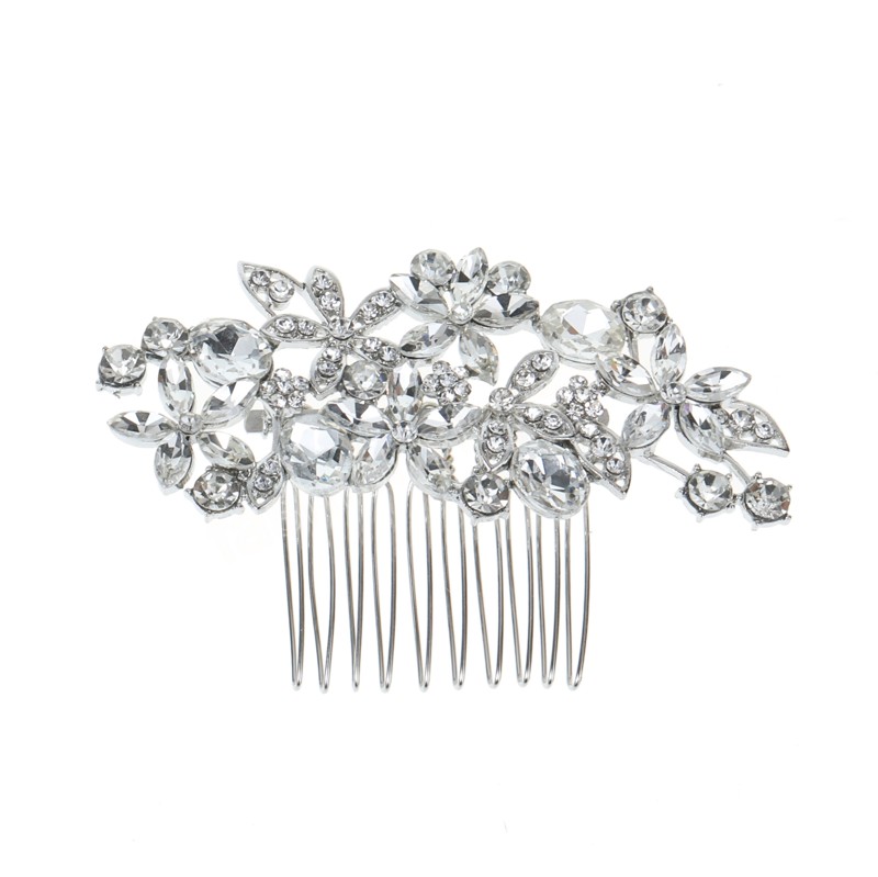 Exquisite Crystal Hair Comb Wedding Shiny Rhinestone Hair Ornaments Headpiece Hair Clips Hair Accessories For Bride Women Jewel