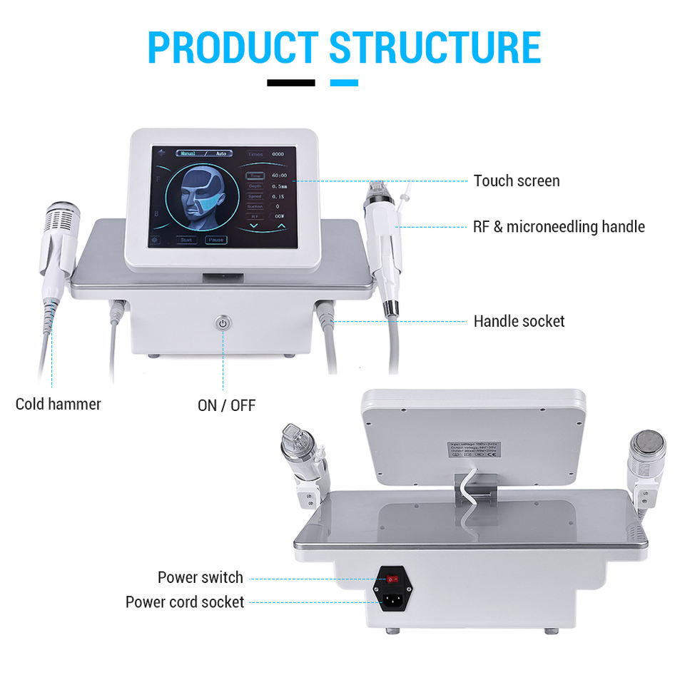 Beauty Salon Rf Microneedle Machine Rf Skin Tightening Face Lifting Wrinkle Removal Home Appliance Micro Needle Skin Care Equipment