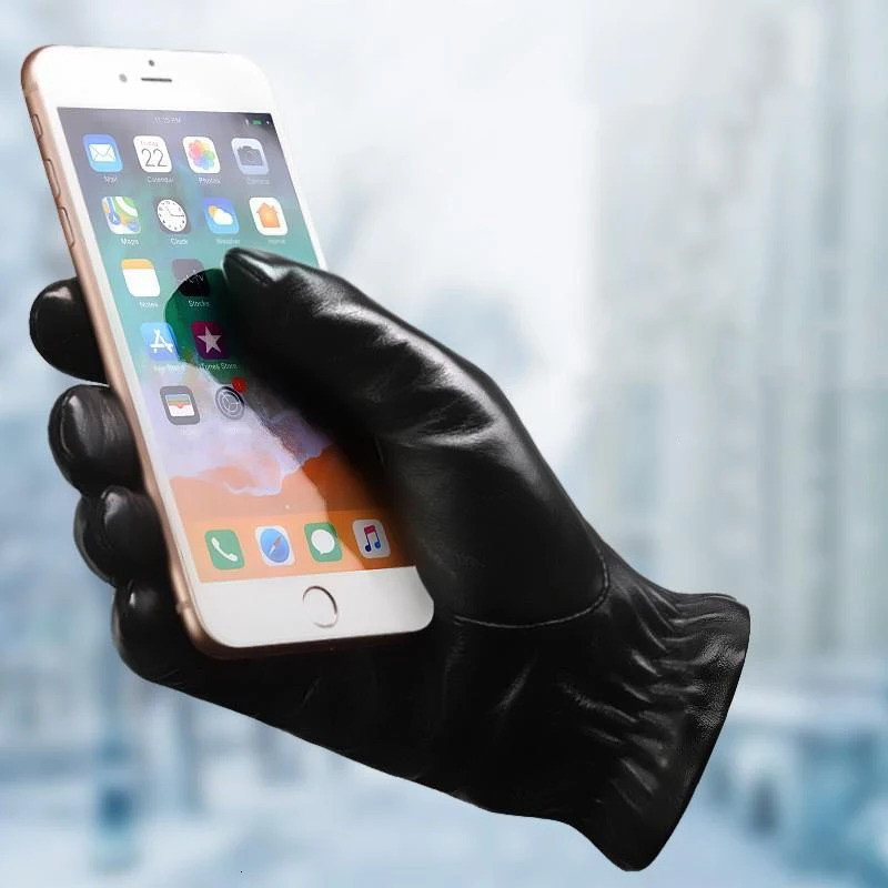 Five Fingers Gloves Lady Warm Touch Screen Riding Business Winter Men s Fleece Thickening Cold Drive 231101