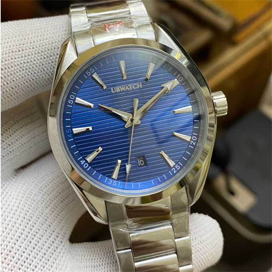 Style AQUA TERRA 150M Black Dial Watch 41mm Automatic Mechanical Stainless Steel Glass Back Sports Sea Mens Watches