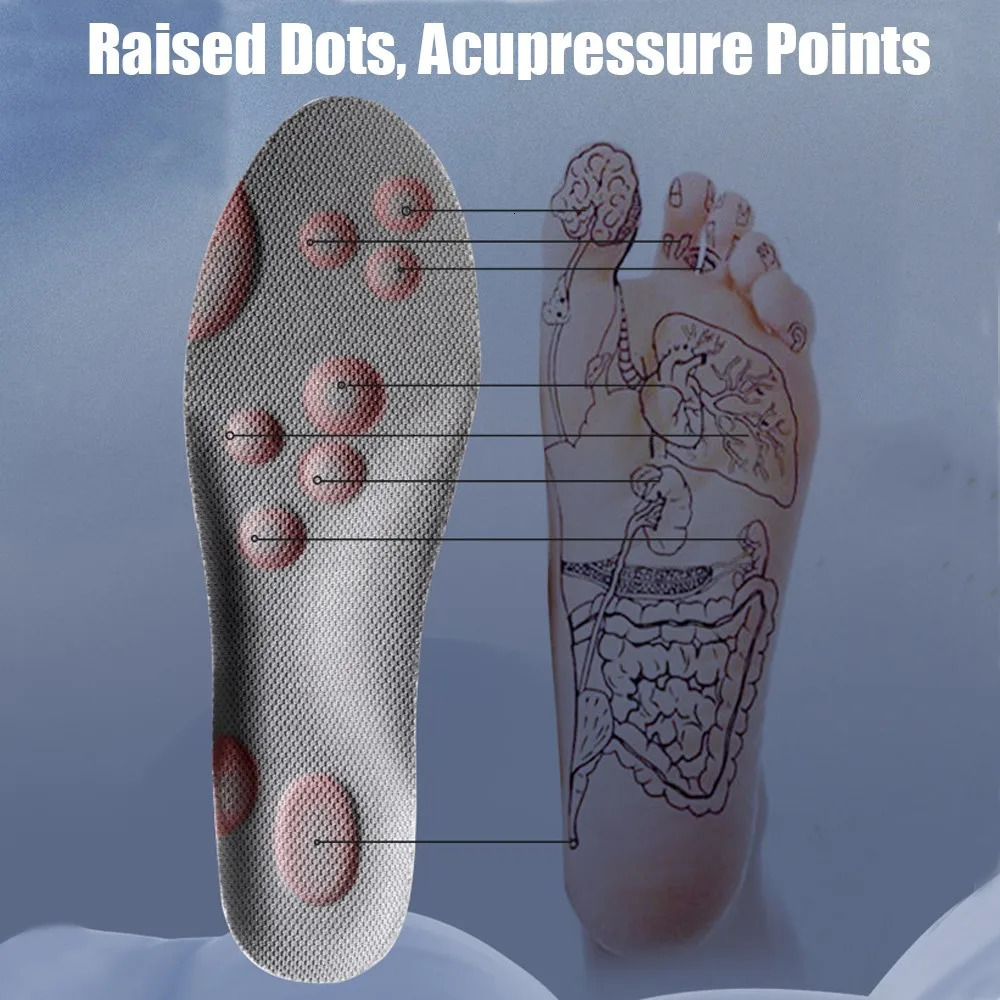 Shoe Parts Accessories 4D Massage Shoes Insoles Soft High Elastic Sports Insole for Men Foot Arch Support Orthopedic Inserts Running 231031