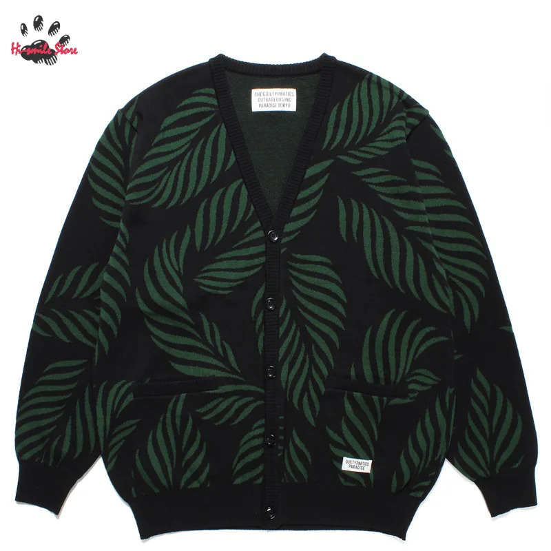 Men s Jackets 2023 Cardigan WACKO MARIA V Neck Buttons Sweatshirts Men Woman 1 Quality Fashion Casual Knitting Sweater 231101