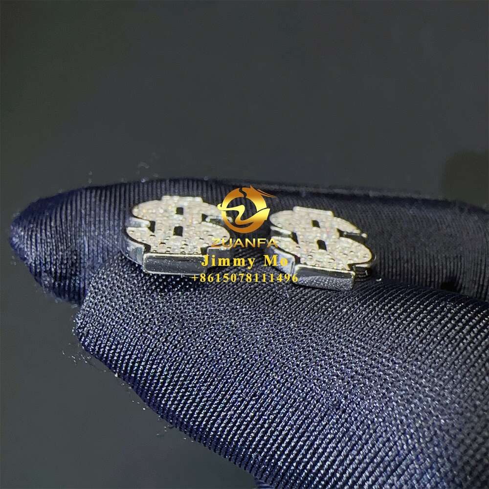 Best Selling Wholesale Price 925 Silver Iced Out Vvs Moissanite Diamond Us Dollars Men Stud