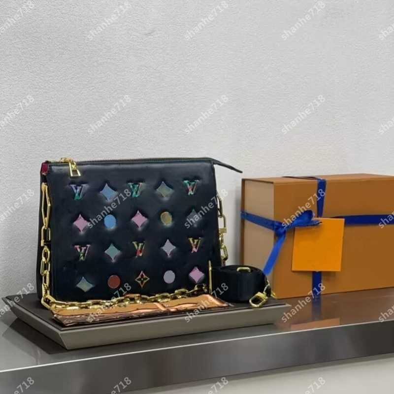 Rainbow Letter Emboss LVs Coussin Chain Crossbody Bags with single shoulder strap 26cm Louise Viuton Handbags Designer Totes Women Hobo Messenger Bag Lady Purses, Add box + dust bag
Rainbow Letter Emboss LVs Coussin Chain Crossbody Bags with single shoulder strap 26cm Louise Viuton Handbags Designer Totes Women Hobo Messenger Bag Lady Purses, Add box + dust bag