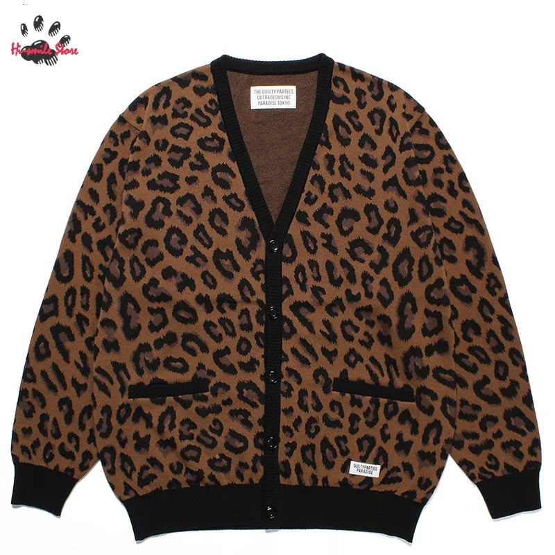 Men s Jackets 2023 Cardigan WACKO MARIA V Neck Buttons Sweatshirts Men Woman 1 Quality Fashion Casual Knitting Sweater 231101