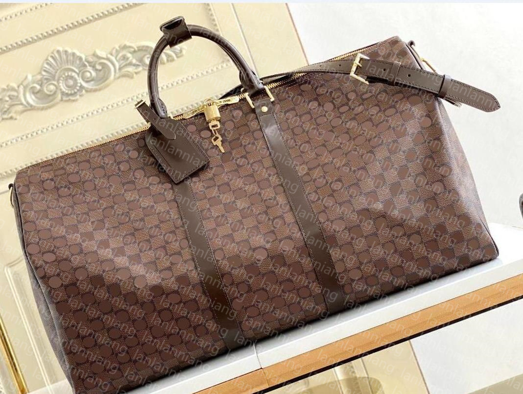 50 55cm Genuine Leather duffel bags mens bandouliere luggage luggage Graffiti mesh fabric flower printing Luxury Outdoor Large Capacity Suitcase Bag handbag, Brown plaid
50 55cm Genuine Leather duffel bags mens bandouliere luggage luggage Graffiti mesh fabric flower printing Luxury Outdoor Large Capacity Suitcase Bag handbag, Brown plaid