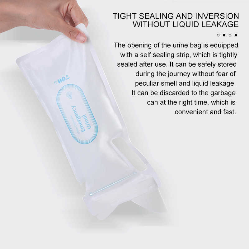 New 4PCS 700ml Emergency Portable Car Urine Bag Vomit Bags Mini Mobile Toilets Handy Unisex Disposable Urinal Toilet Bag