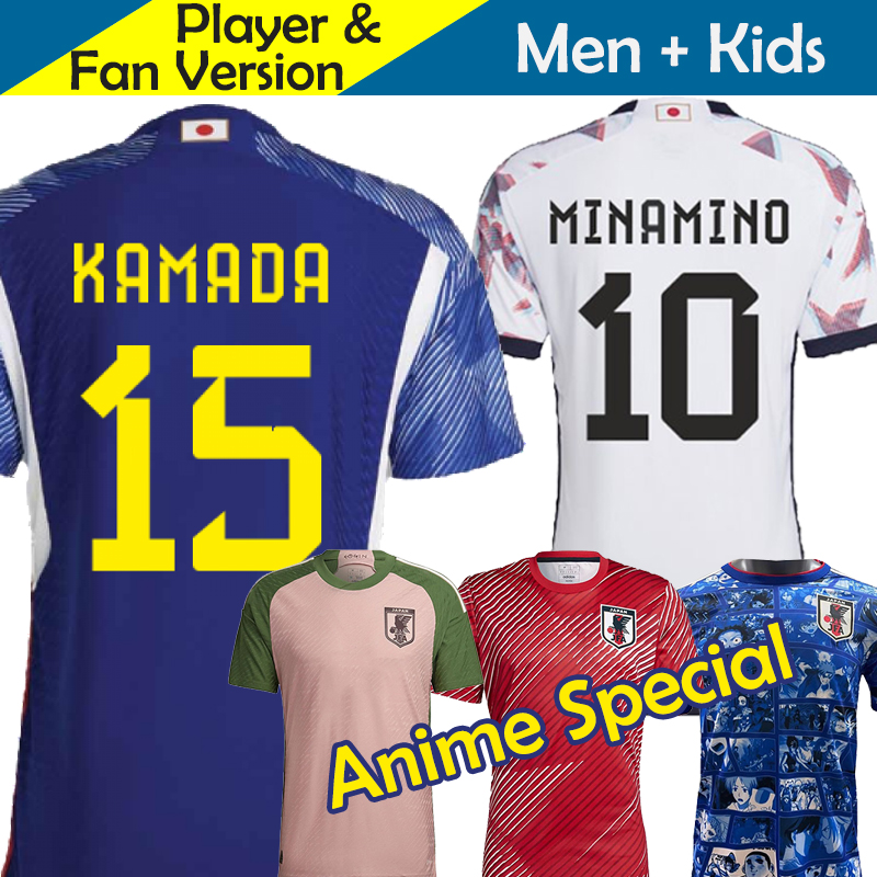 Japan Soccer Jerseys Kids Kit National Team 2022 2023 Football Shirt World Cup Player Version Set Anime Cartoon Pink Special Pre Match Training Wear KUBO MINAMINO ITO, 2023 waves concept
Japan Soccer Jerseys Kids Kit National Team 2022 2023 Football Shirt World Cup Player Version Set Anime Cartoon Pink Special Pre Match Training Wear KUBO MINAMINO ITO, 2023 waves concept