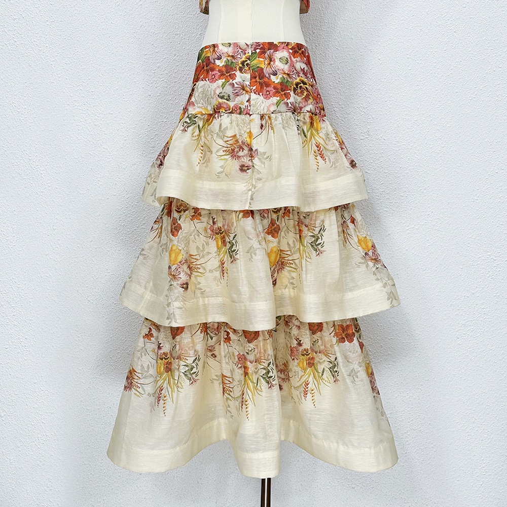 Skirts Spring and summer 2023 silk hemp flower printing layered cake skirt skirt 01, Multi
Skirts Spring and summer 2023 silk hemp flower printing layered cake skirt skirt 01, Multi