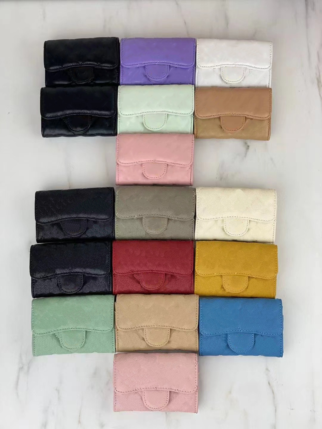 luxurys designers wallet portafoglio Fashion Peas Short Clip Classic leather Wallet Bag Card Holder Purses With Box Dust Bag