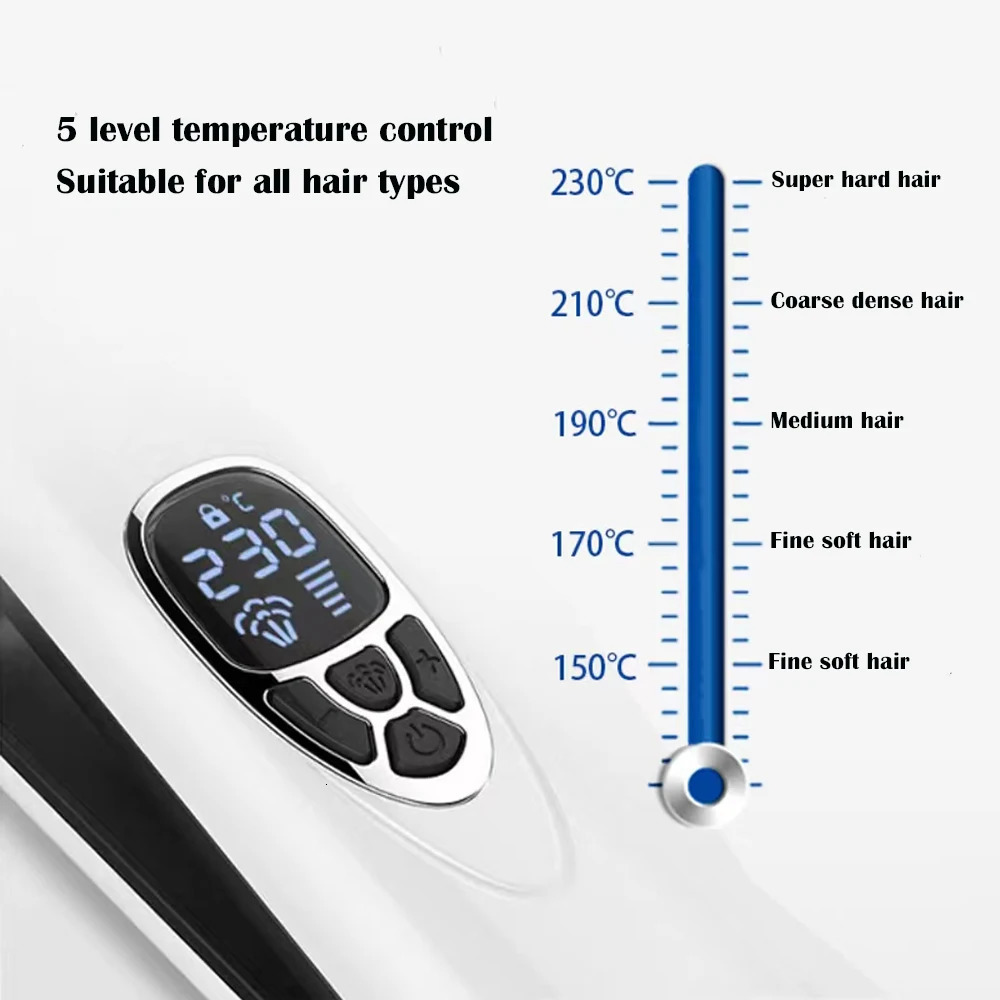 Straighteners Comb Straightening Irons Straight Hair Brush Steam Flat Iron Splint Perm Straightener Tools 231101