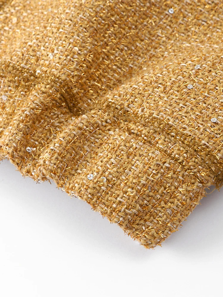 Women's Jackets Fashion Sequin Bomber Jacket For Women 2023 Stand Collar Long Sleeve Gold Coats Female Winter Autumn Loose Vintage Outerwear 2310