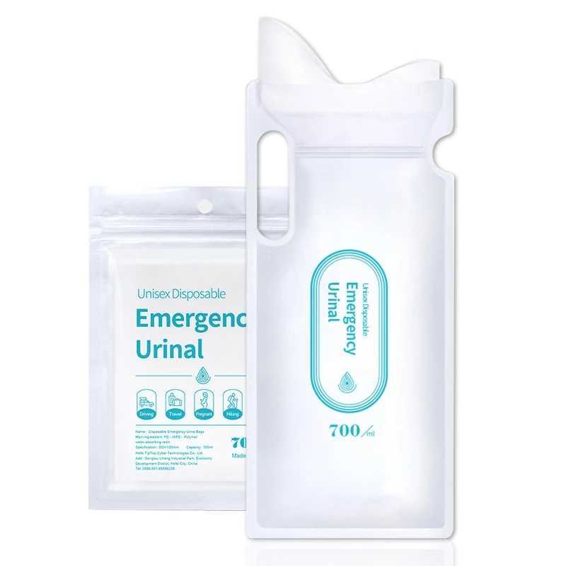 New 4PCS 700ml Emergency Portable Car Urine Bag Vomit Bags Mini Mobile Toilets Handy Unisex Disposable Urinal Toilet Bag