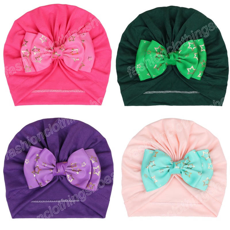 Baby Headband hats Summer Cute Floral Bows Baby Girl Headbands Elastic Bowknot Newborn Hair Band Turban Set Hair Accessories
