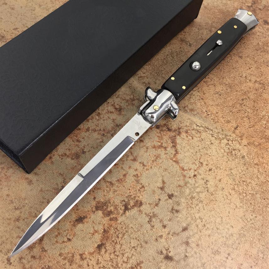 Classical Tactical Folding Knife 11 Inch Italian Mafia Stiletto Automatic Horizontal Knives 440c Blade Survival Outdoor Camping Kn206E
Classical Tactical Folding Knife 11 Inch Italian Mafia Stiletto Automatic Horizontal Knives 440c Blade Survival Outdoor Camping Kn206E