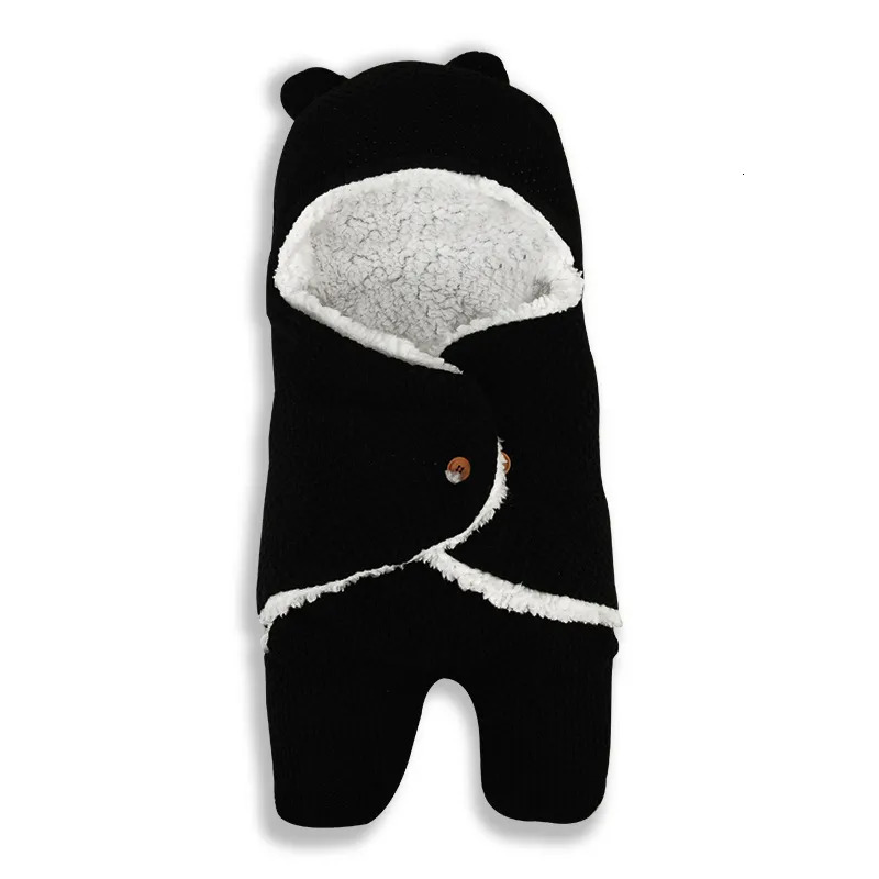 Sleeping Bags Baby Sleeping Bag Thicken Winter borns Envelope Knitted Infant Sacks Stroller Swaddle Footmuff Toddler Slaapzak Kid Sleepsack 231101