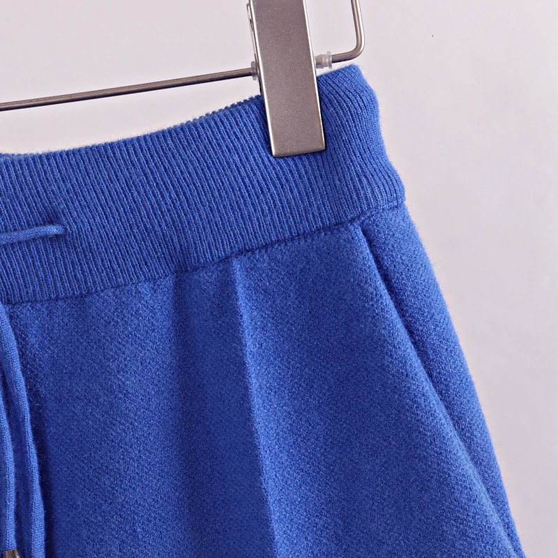 Women's Two Piece Pants GIGOGOU Two Piece Knitted Women Sweater Tracksuit O Neck Autumn Winter Warm Set Fashion Lady Casual Pant Suit 231031