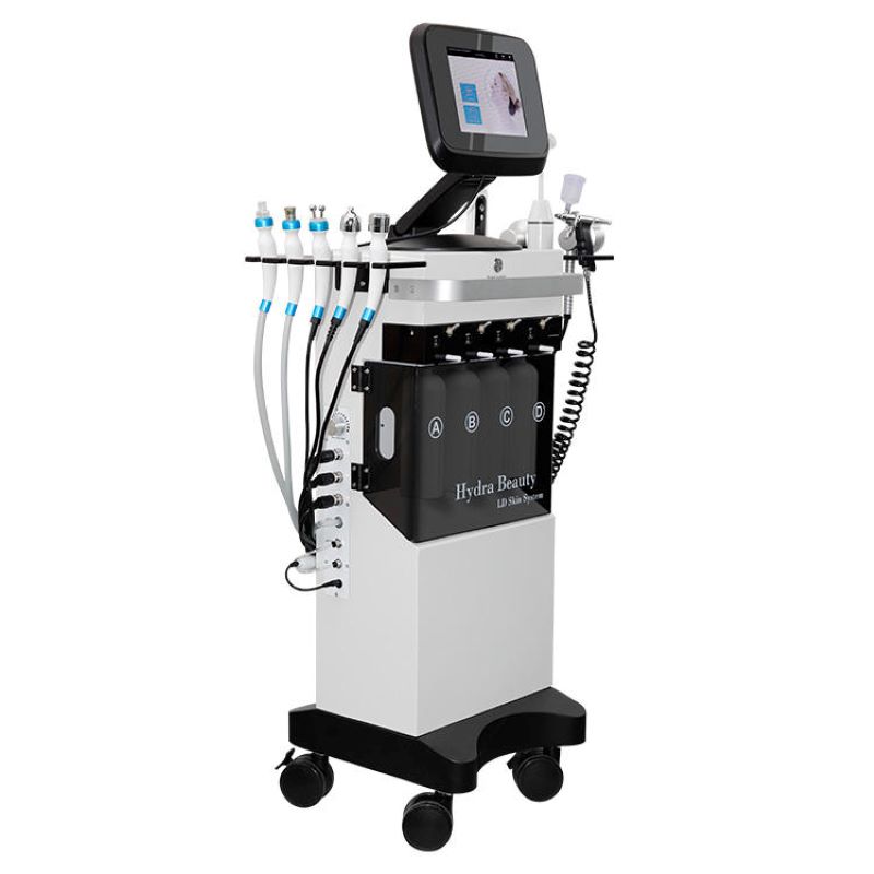 Non-surgical Microdermabrasion Aqua Oxygen Jet Face Hydrating Skin Elasticity Improving Ultrasound Nutrient Introduction PDT Pain Relief 10 in 1 Devic