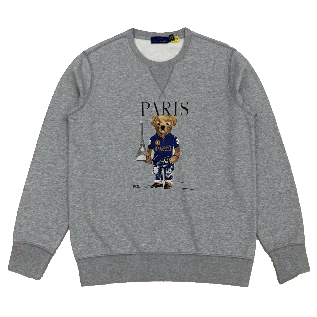 Men's Hoodies Sweatshirts Mens Sweatshirt Polos Coat Winter Teddy Bear Print Long Sve Casual Plus Size Fashion S-2XL w250325