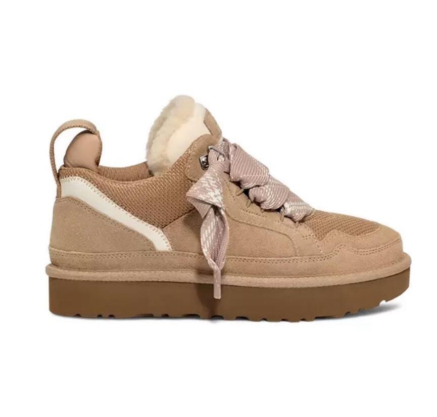 AAA 1.1 Womens Platform Heeled Boots Australia Snow Boots Fashion Winter Ankle Boot Suede Wool Sand Trainer Jumbo Lace-up Thick Sole Boot