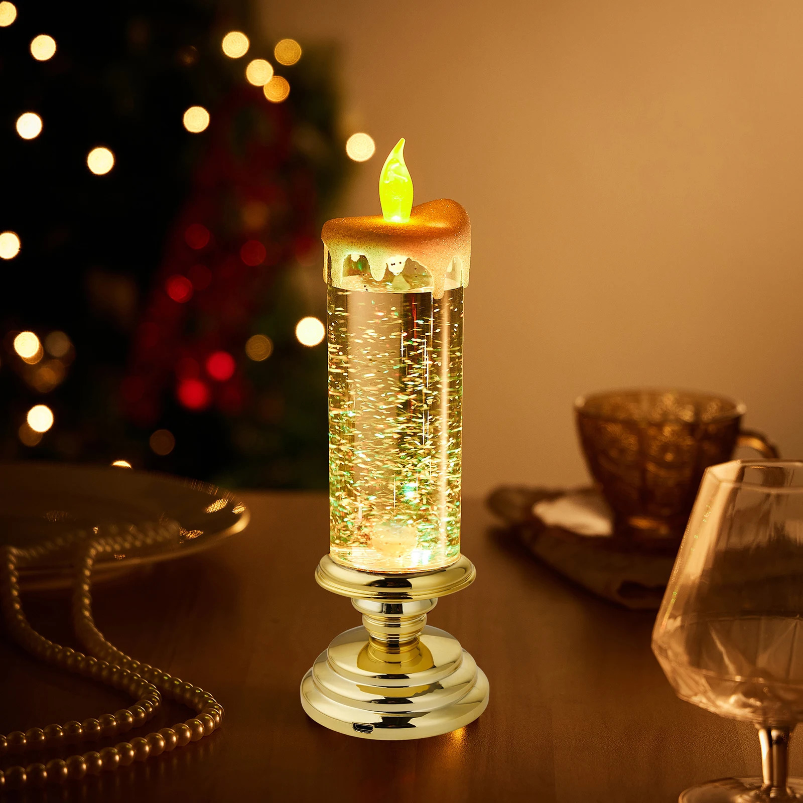 Candles Christmas LED Candle Light Flameless Desktop Lamp Decor Gift for Festival Celebration Party 231101