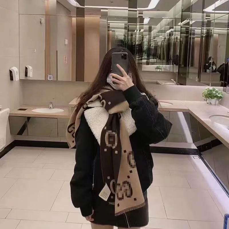 shawl box warm beautiful casual 180x35cm lady stylish brand letter designer size winer scarves scarf comfortable classic without wool woman