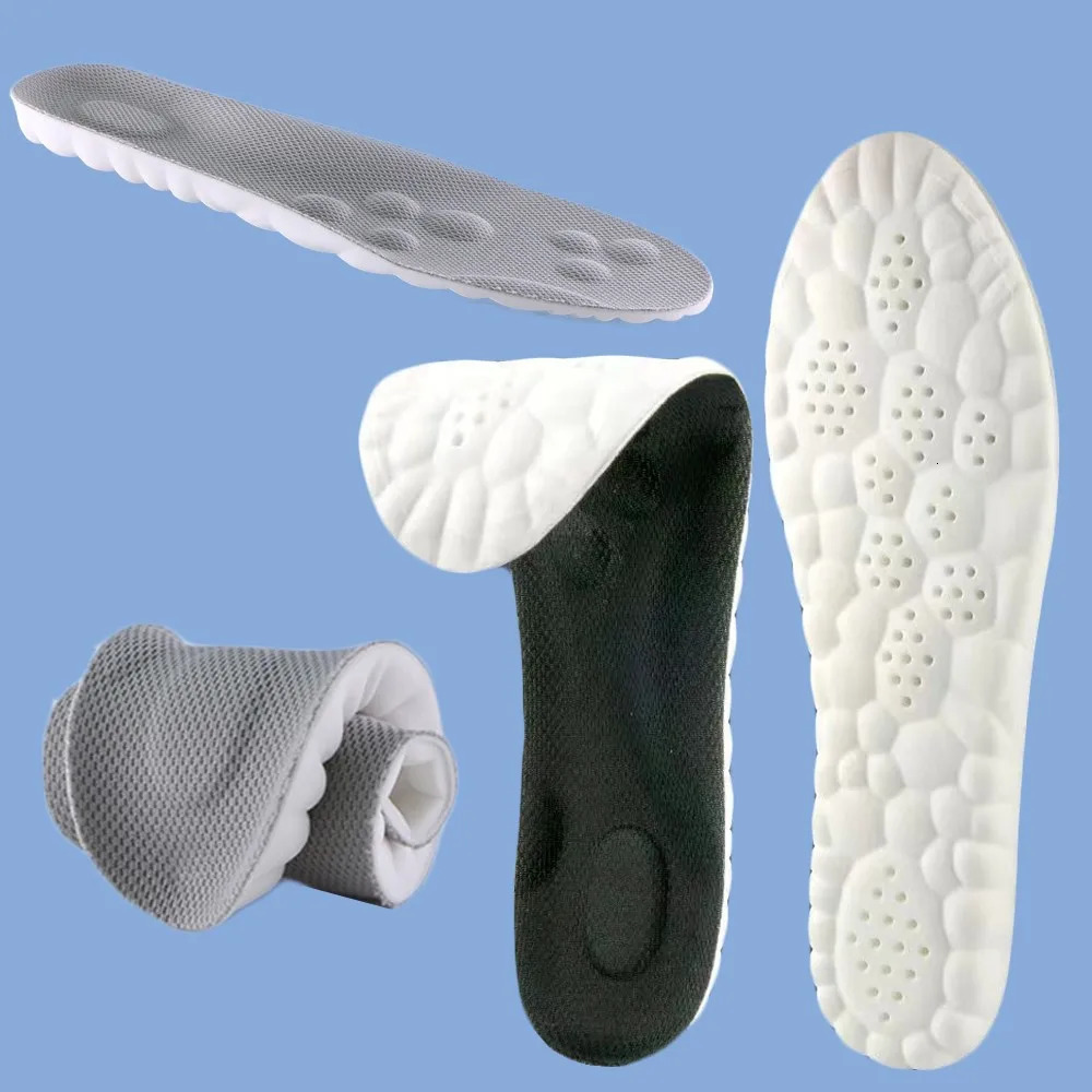 Shoe Parts Accessories 4D Massage Shoes Insoles Soft High Elastic Sports Insole for Men Foot Arch Support Orthopedic Inserts Running 231031