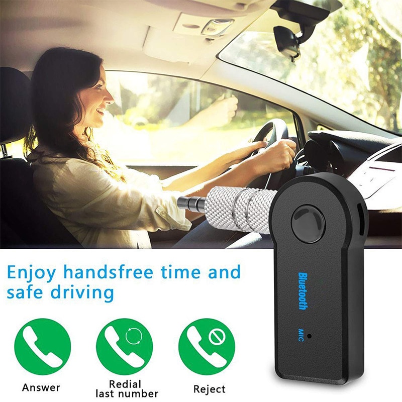 2pcs Bluetooth AUX Mini Audio Receiver Bluetooth Transmitter 3.5mm Jack Handsfree Auto Bluetooth Car Kit Music Adapter