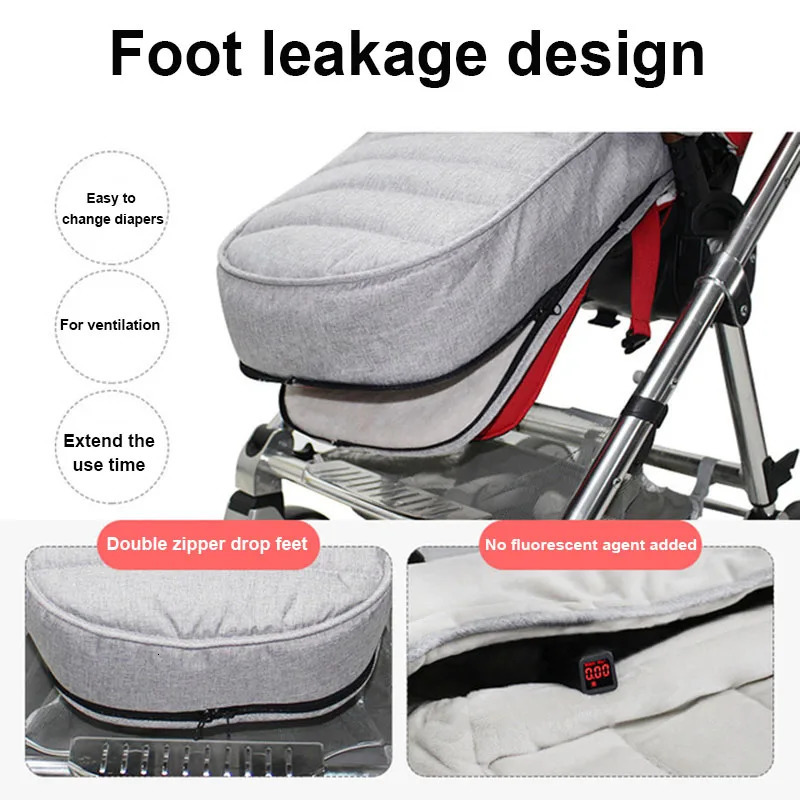 Sleeping Bags Winter thickened sleeping bag warm baby sleeping bag envelope born windproof waterproof stroller foot cover stroller accessor 231101