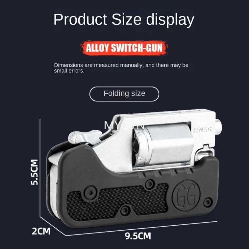 Shell Ejected Alloy Revolver Toy Gun Pistol Foldable Ghost Revolver Burst Model Toy Gun Adult Birthday Gift