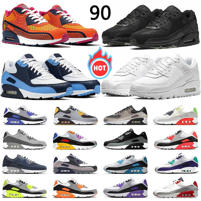 OG 90 90s Running Shoes mens womans Day of the Dead Grey White Mesh Triple White UNC Batman Oregon Green Glow Light Bordeaux Men Women Sport Trainers Sneakers
