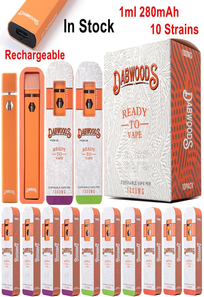10 Strains Dabwoods Disposable E Cigarettes Vape Pens 280mAh Rechargeable Battery Ceramic Coil 1ml Empty Pods For Thick Oil Starte9723514
10 Strains Dabwoods Disposable E Cigarettes Vape Pens 280mAh Rechargeable Battery Ceramic Coil 1ml Empty Pods For Thick Oil Starte9723514