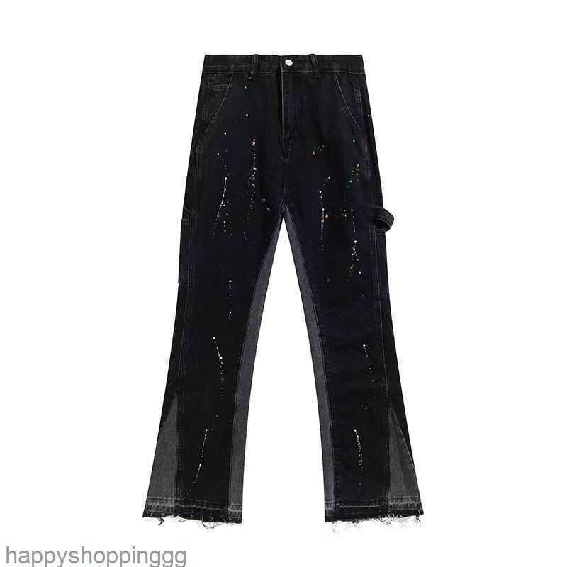 Fashion Brand Designer Jeans Galleryed Dept Ink Splashing Stitching Contrast Versatility Men' And Women' Pants Black
Fashion Brand Designer Jeans Galleryed Dept Ink Splashing Stitching Contrast Versatility Men' And Women' Pants Black