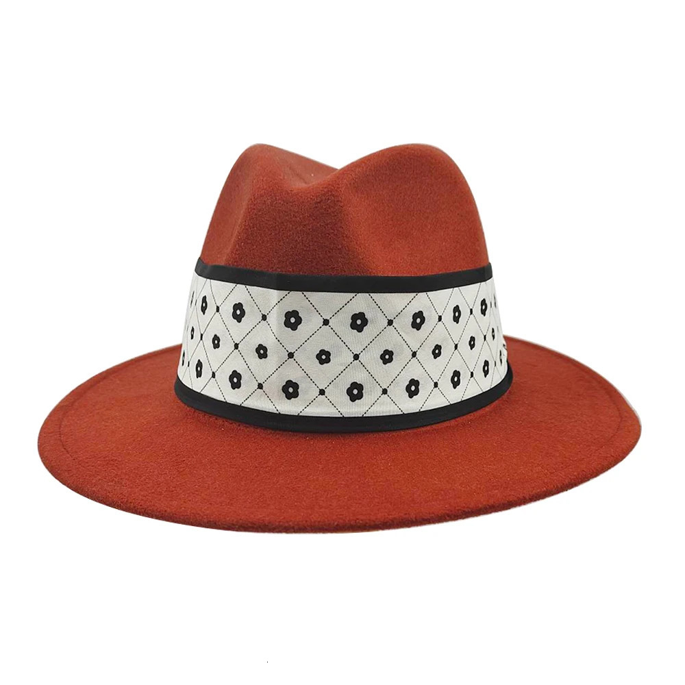 Wide Brim Hats Bucket Classic Fedora Hat Panama Jazz Men Women Colorful Silk Scarf Accessories Simple Versatile Felt Party 231101