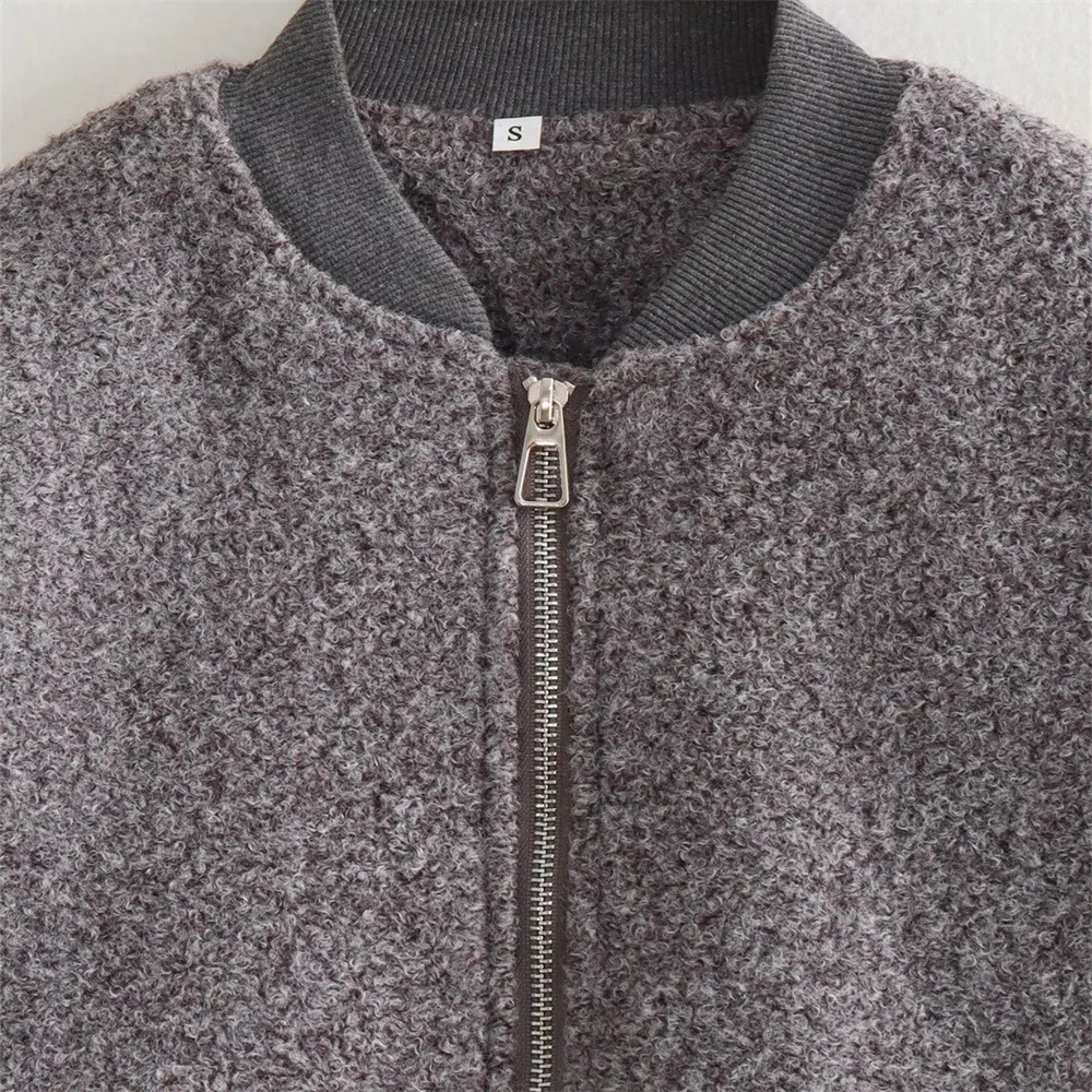 Women's Jackets UNIZERA2023 Winter Casual Versatile Loose Standing Collar Long Sleeve Pilot Jacket Coat 231031