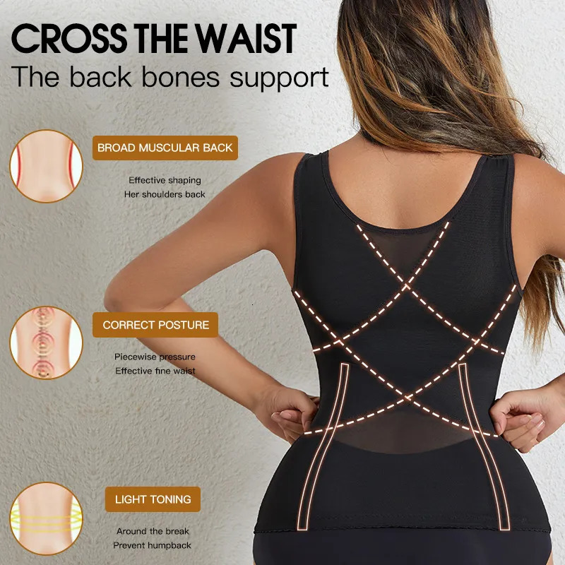 Waist Tummy Shaper Waist Trainer Push Up Vest Slimming Belt Body Shaper Sheath Flat Belly Fajas Postpartum Girdles Tummy Control Corset For Women 2311