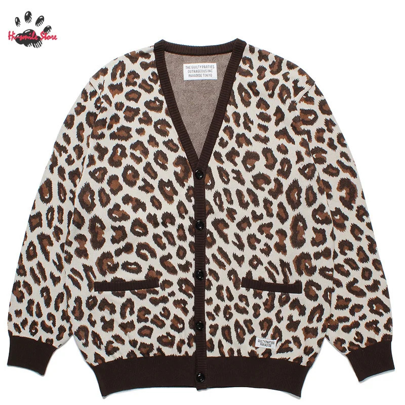 Men s Jackets 2023 Cardigan WACKO MARIA V Neck Buttons Sweatshirts Men Woman 1 Quality Fashion Casual Knitting Sweater 231101