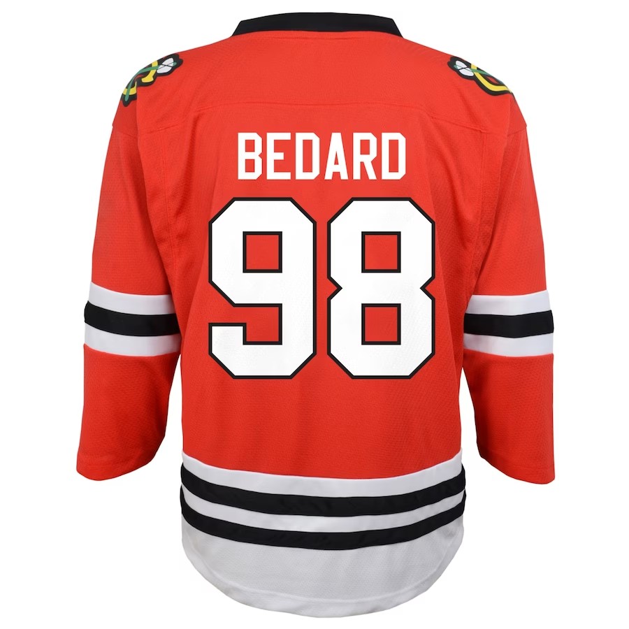 Youth Hockey Jerseys Conner Bedard 98 Red White Color S/M L/XL Stitched Kids Jersey