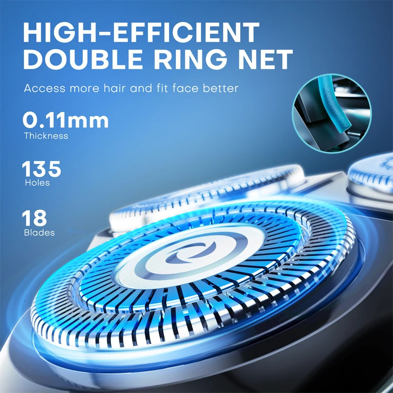 Electric Shavers PFAY PA188 Electric Shaver for Men Rechargeable Shaving Mashine Waterproof Men's Electric Razor Beard Trimmer USB Fast Charge 23