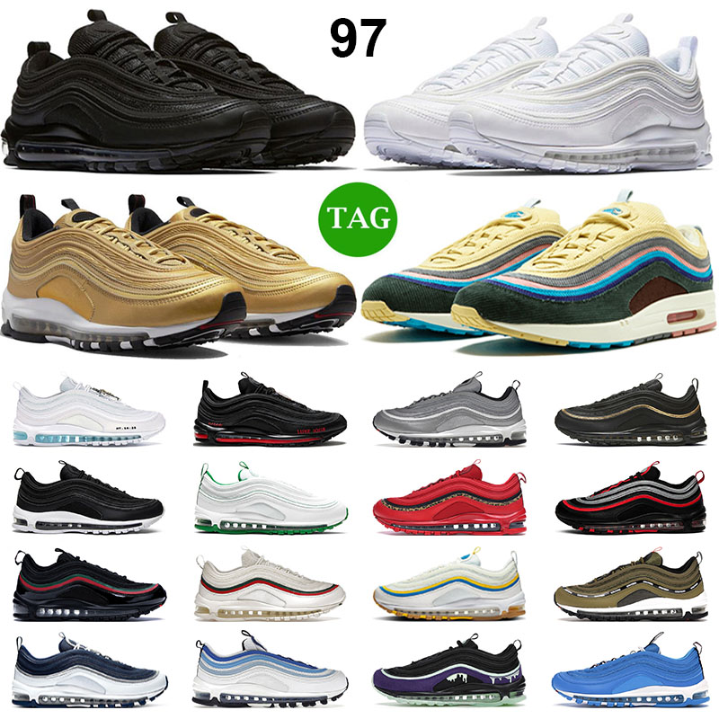 97 Running Shoes Men Women 97s Triple Black White Gold Silver Bullet Sean Wotherspoon South Beach Bred Red Leopard Mens Trainers Outdoor Sneakers, #7
97 Running Shoes Men Women 97s Triple Black White Gold Silver Bullet Sean Wotherspoon South Beach Bred Red Leopard Mens Trainers Outdoor Sneakers, #7