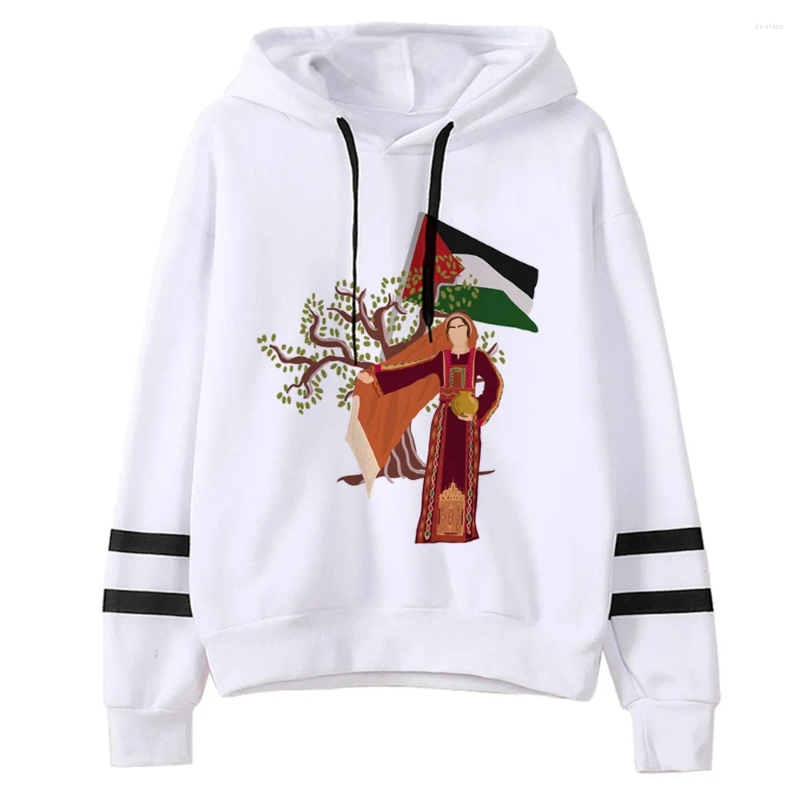 Women's Hoodies Palestine Women 2023 Kawaii Korean Style Hoddies Graphic Clothes