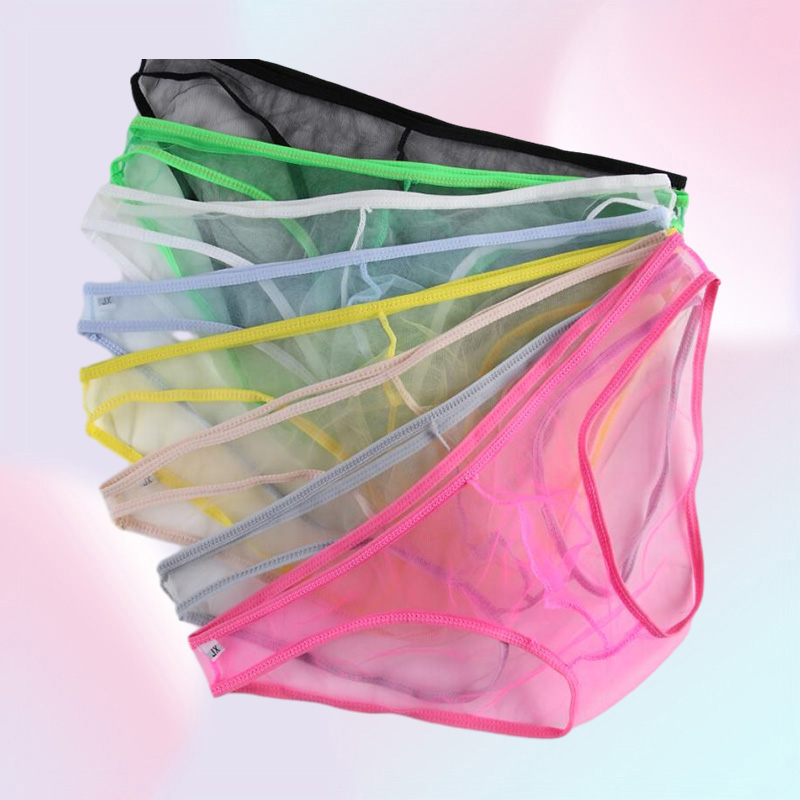Underpants Full Transparent Men Underwear Briefs Gauze Male Viscose Panties Sexy Lingerie See Through Cueca Gay Plus Size Slips Ho7070601