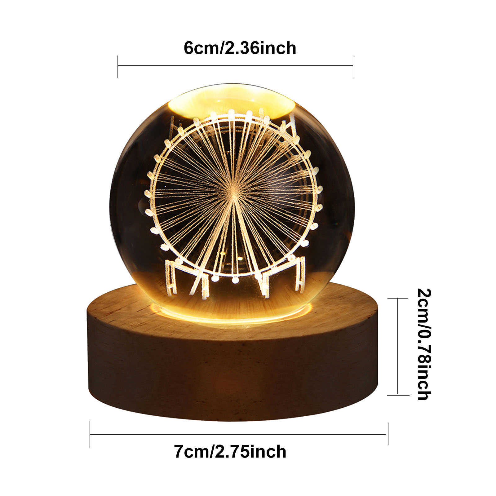 Night Lights Crystal Ball Night Lights Glowing Planet Galaxy Astronaut 3D Moon Table Lamp USB Atmosphere Lamp Tabletop Decorations Kid Gifts P230331