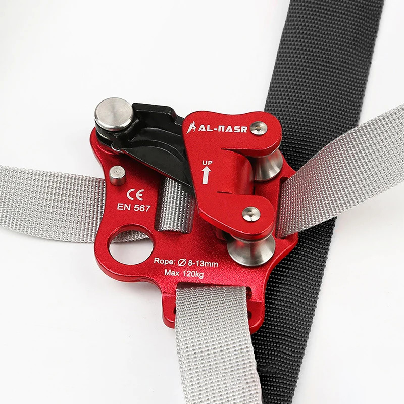 Climbing Ropes SRT Rock Climbing Foot Ascender Riser With Pedal Belt Grasp Rope Gear Anti Fall Off Left Right Foot Ascend 231101