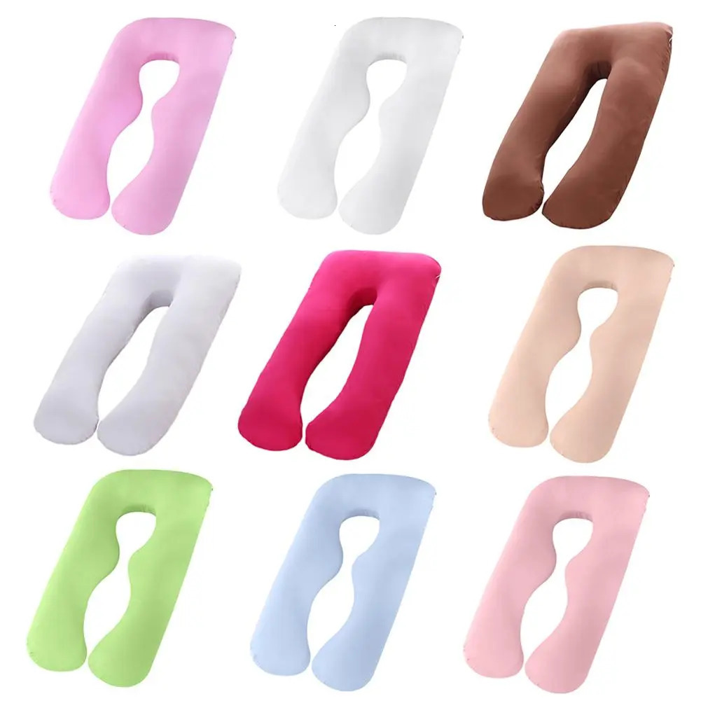 Maternity Pillows 70*130 cm Big Size Pure Cotton Fabric Multifunction Pregnancy Pillow Case Cotton Comfort Soft Cover U-Type for Maternity Women 23110