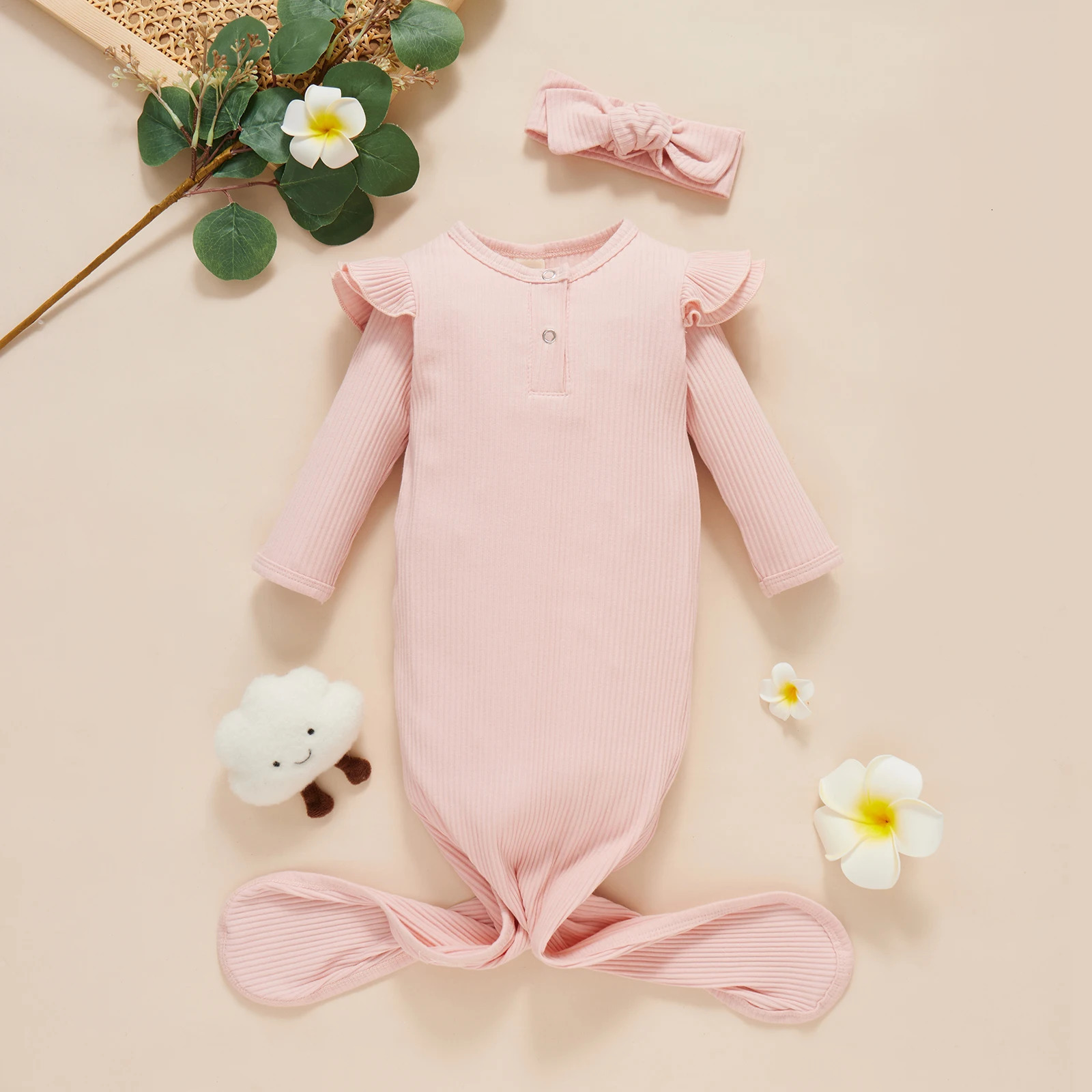 Sleeping Bags Ma Baby 0-6M born Infant Baby Girls Sleeping Bags Ruffles Long Sleeve Knitted Bedding Autumn Spring Costume 231101