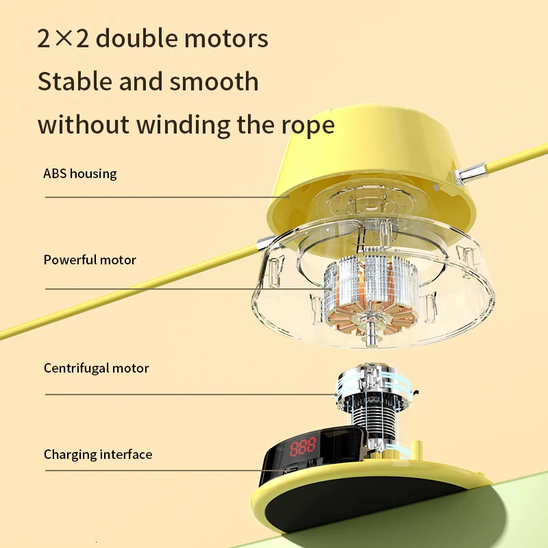 Ropes Smart Automatic Skipping Electric Multi-person Fiess Intelligent Electronic Adjuster Counting Jump Rope hine 231101