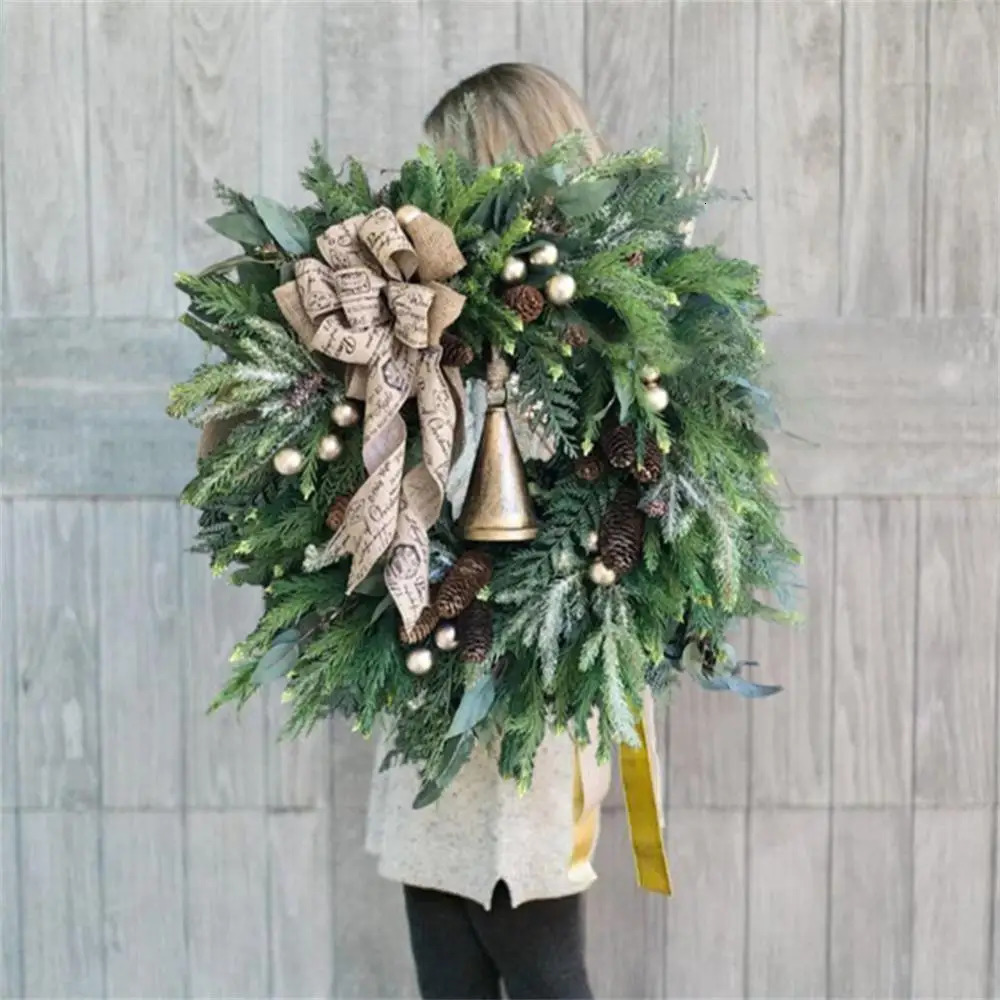 Decorations Carol and Tree Cone Pine Needle Merry Garden Decoration Celebration Christmas New Year 2024 Navidad 231101