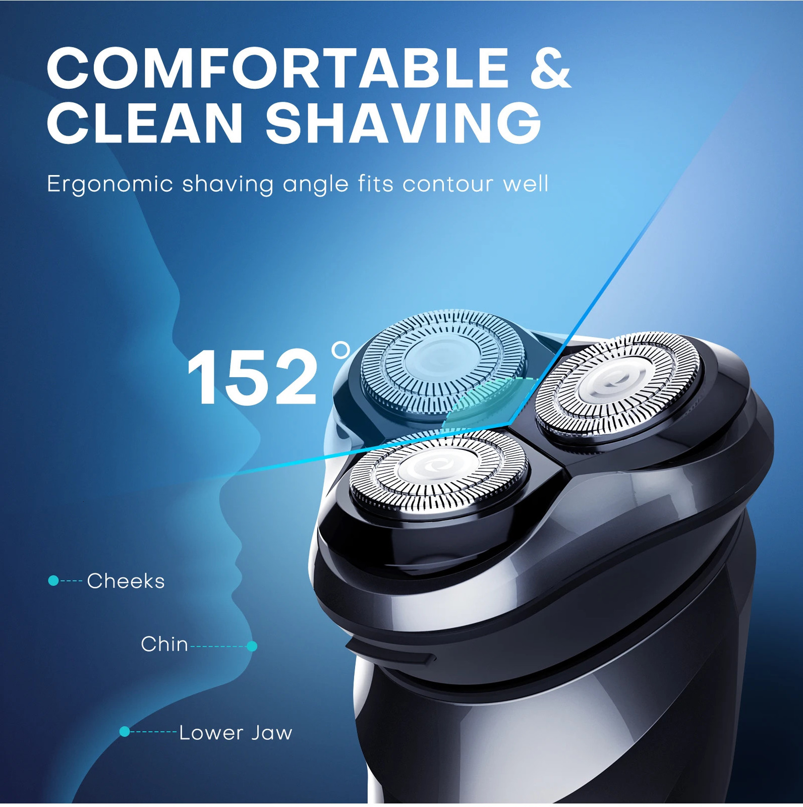Electric Shavers PFAY PA188 Electric Shaver for Men Rechargeable Shaving Mashine Waterproof Men's Electric Razor Beard Trimmer USB Fast Charge 23