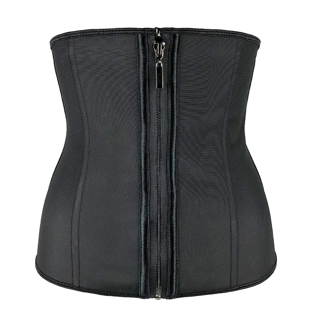 Waist Tummy Shaper Women Latex Waist Trainer Body Shaper Corsets with Zipper Cincher Corset Top Slimming Belt Black Shapers Shapewear Plus Size 231101